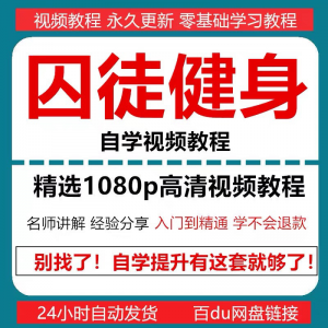 囚徒健身视频教程自重整套教案整专项训练教程+PDF电子版囚徒健身-虚拟资料平台