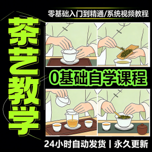 茶艺师茶道视频教程零基础自学培训课程新手入门泡茶品茶资料素材-虚拟资料平台