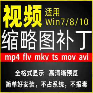 视频缩略图补丁mp4 flv ts mov mkv avi等预览软件工具显示插件-虚拟资料平台