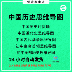 中国思维导图初中朝代近代史时间轴皇帝战争电子版资料图-虚拟资料平台