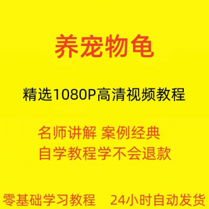 养宠物龟饲养视频教程全套从入门到精通技巧培训学习在线课程-虚拟资料平台