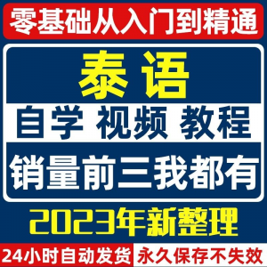 泰语零基础入门自学教材视频基础教程学习口语课程电子版高级-虚拟资料平台