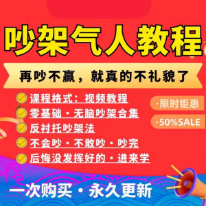吵架指南教程视频全集从入门到精通技巧培训学习在线课程素材资料-虚拟资料平台