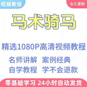 马术骑马视频学习教程新手小白自学零基础入门精通教学课程全集-虚拟资料平台
