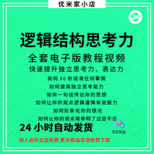 结构化逻辑思维能力训练视频课程表达清晰思维逻辑说服力教程资料-虚拟资料平台