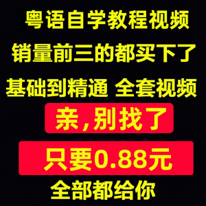 粤语视频教程教学培训课程在线自学广东话零基础入门到精通教网课-虚拟资料平台