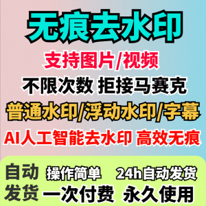 视频去水印软件无痕消除文字AI去除图片字幕水印处理手机电脑神器-虚拟资料平台