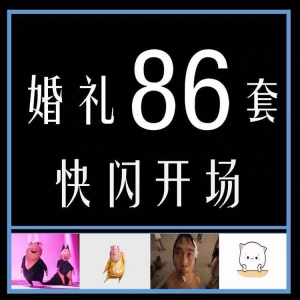 婚礼快闪开场PPT模板中式求婚庆创意搞笑震撼视频制作mv-虚拟资料平台