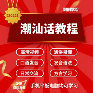 潮汕话视频教程自学习资料教学方言发音培训零基础揭阳潮州语入门-虚拟资料平台