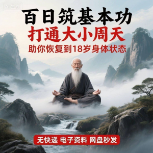 百日筑基功打通大小周天电子版视频课程动功通脉秘传心法打坐讲解-虚拟资料平台