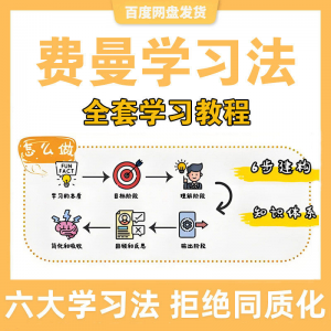 费曼学习法高效率学习全套教程思维导图记忆力笔记技巧视频课程-虚拟资料平台