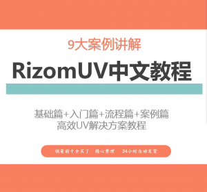 RizomUV中文教程高效UV解决方案视频教学零基础入门自学软件入门-虚拟资料平台