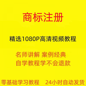 商标注册自己注册视频教程全套从入门到精通技巧培训学习在线课程-虚拟资料平台