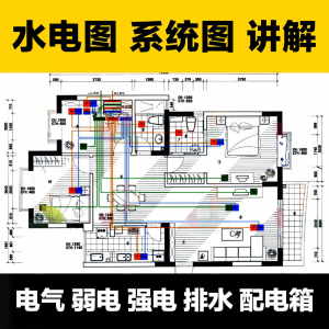 水电图纸识图教学讲解放管电气图弱电强电排水配电箱-虚拟资料平台