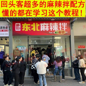 新特色小吃麻辣拌配方技术秘方正宗东北抚顺做法商用摆摊视频教程-虚拟资料平台