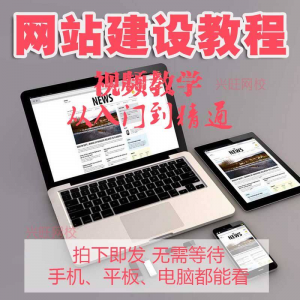 零基础快速网站建设教程 建站教学网站制作视频搭建网页设计课程-虚拟资料平台