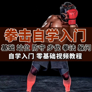 全套拳击指导视频教程自学零基础小白入门自卫搏击格斗防护资料-虚拟资料平台