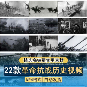 抗日战争解放战争革命斗争长征精神历史纪录片影像资料视频素材-虚拟资料平台