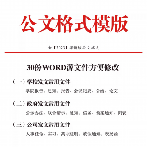 公文模板写作规范格式模板行政公函会议纪要通知范例大全电子版-虚拟资料平台