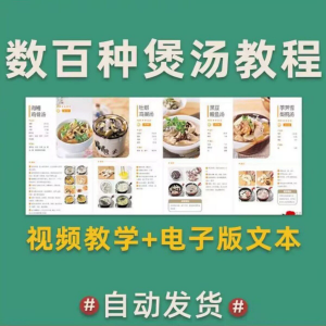 煲汤煮汤做法鸡汤排骨汤鲫鱼汤羊肉汤瓦罐汤广东汤电子版教程合集-虚拟资料平台