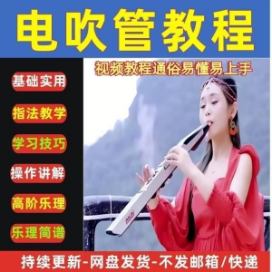 自学乐器电吹管教程课程实用学习教材视频初学者入门零基础-虚拟资料平台
